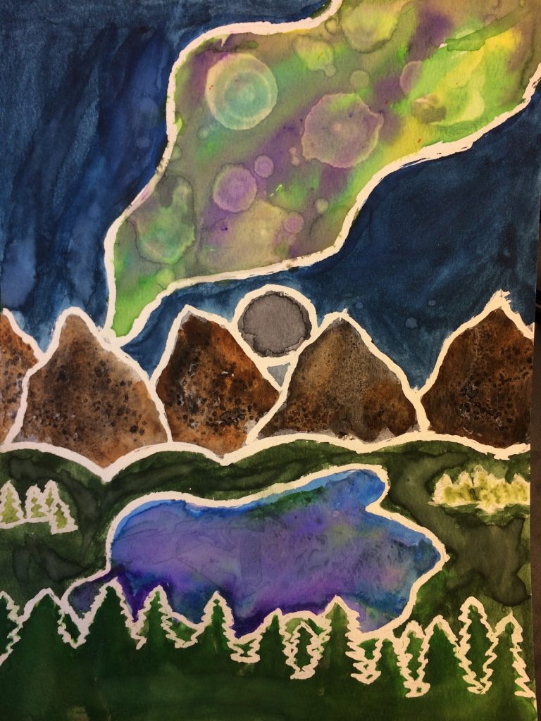 Seward High School Art » Middle School Watercolor Paintings